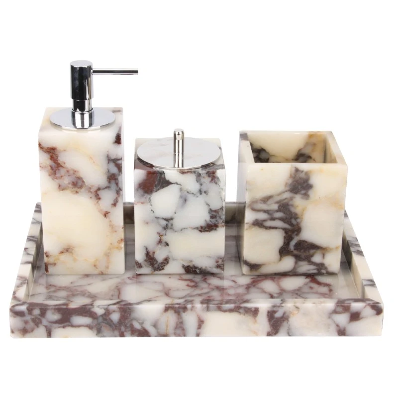 Bulgari Purple Marble Bathroom Set