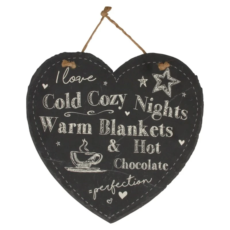 Heart Slate Hanging Board,Rough Edge