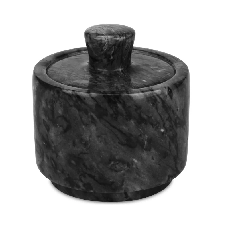 Dark Grey Marble Salt Cellar
