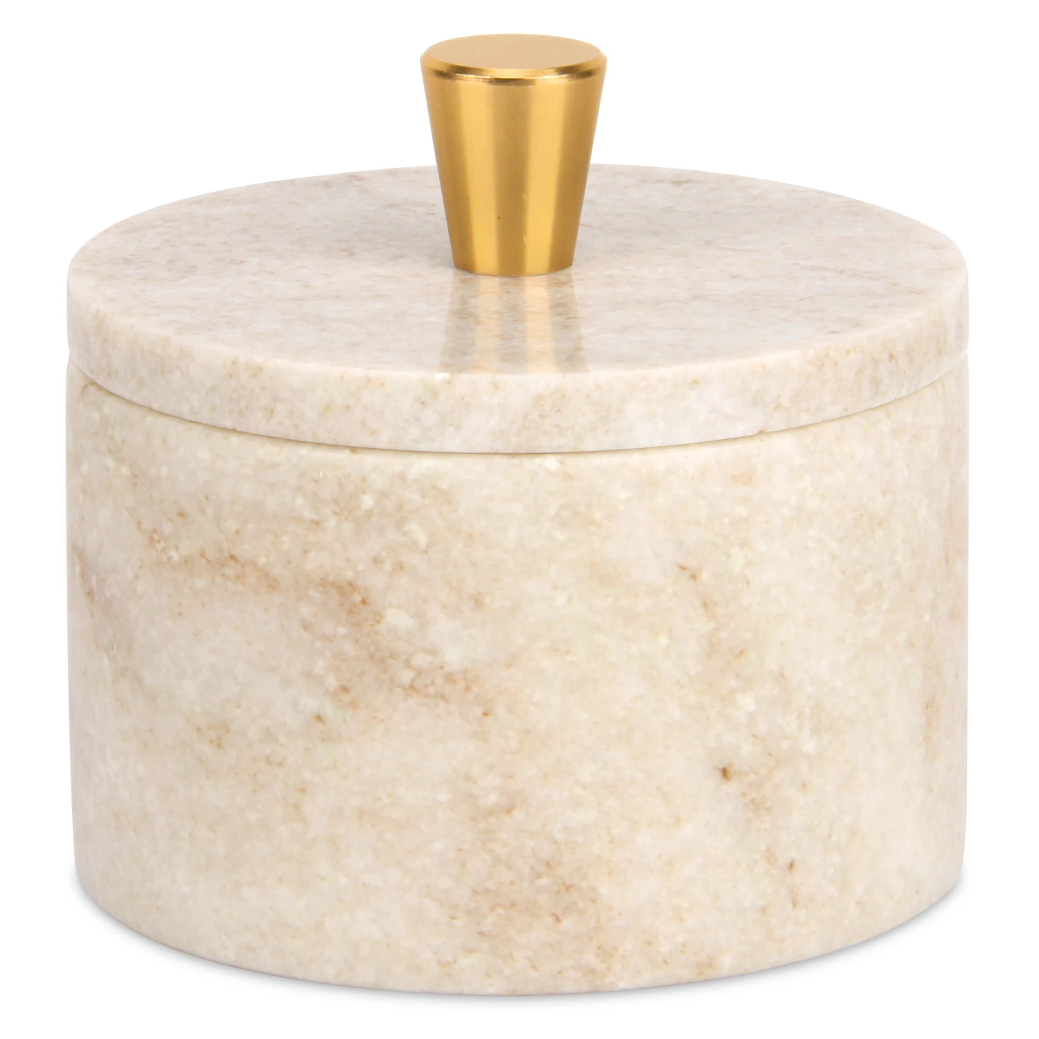 Viva jade marble salt cellar  with the metal handle