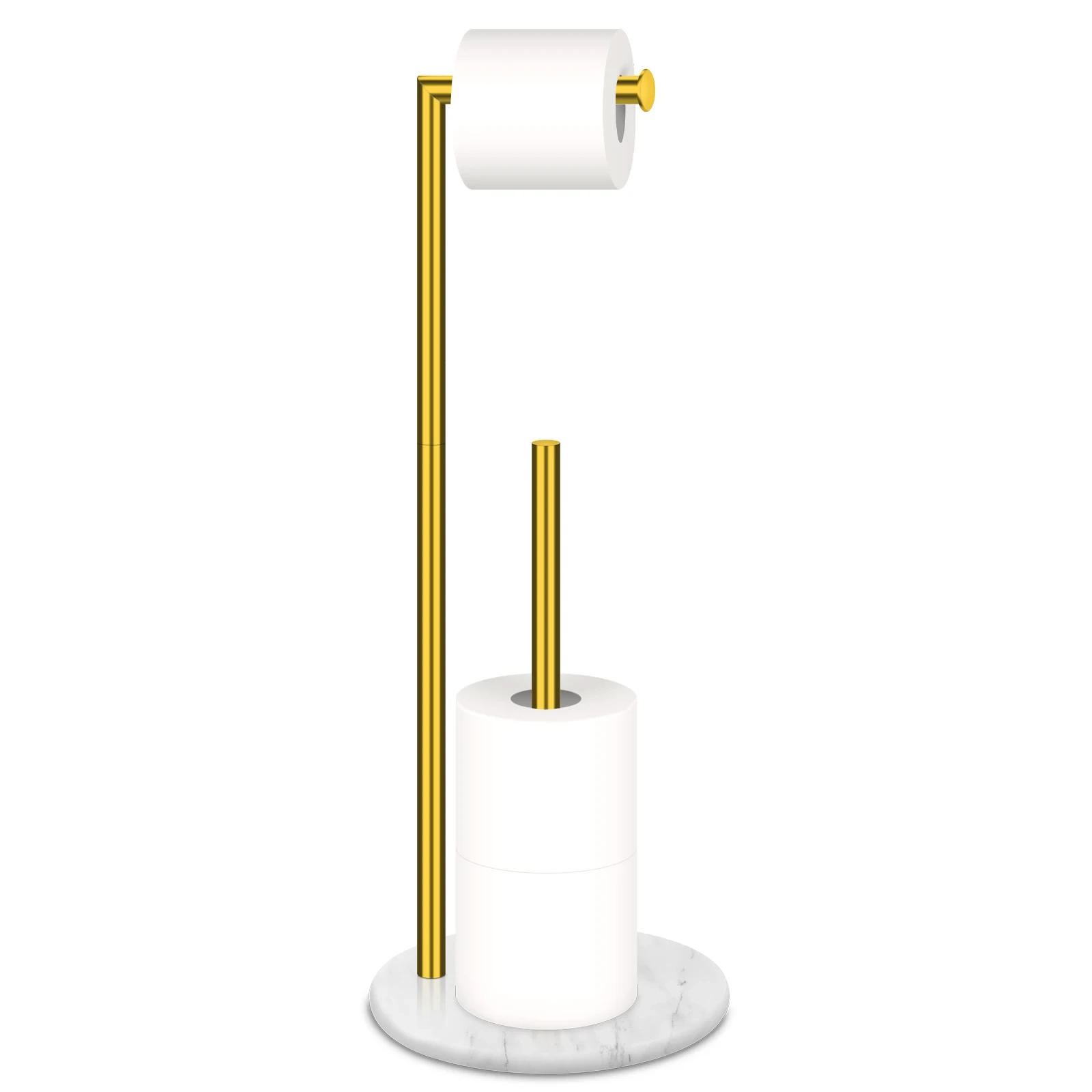 Marble Base Toilet Paper Holder Stand with Waterproof Design for Bathroom Storage and Kitchen Counte