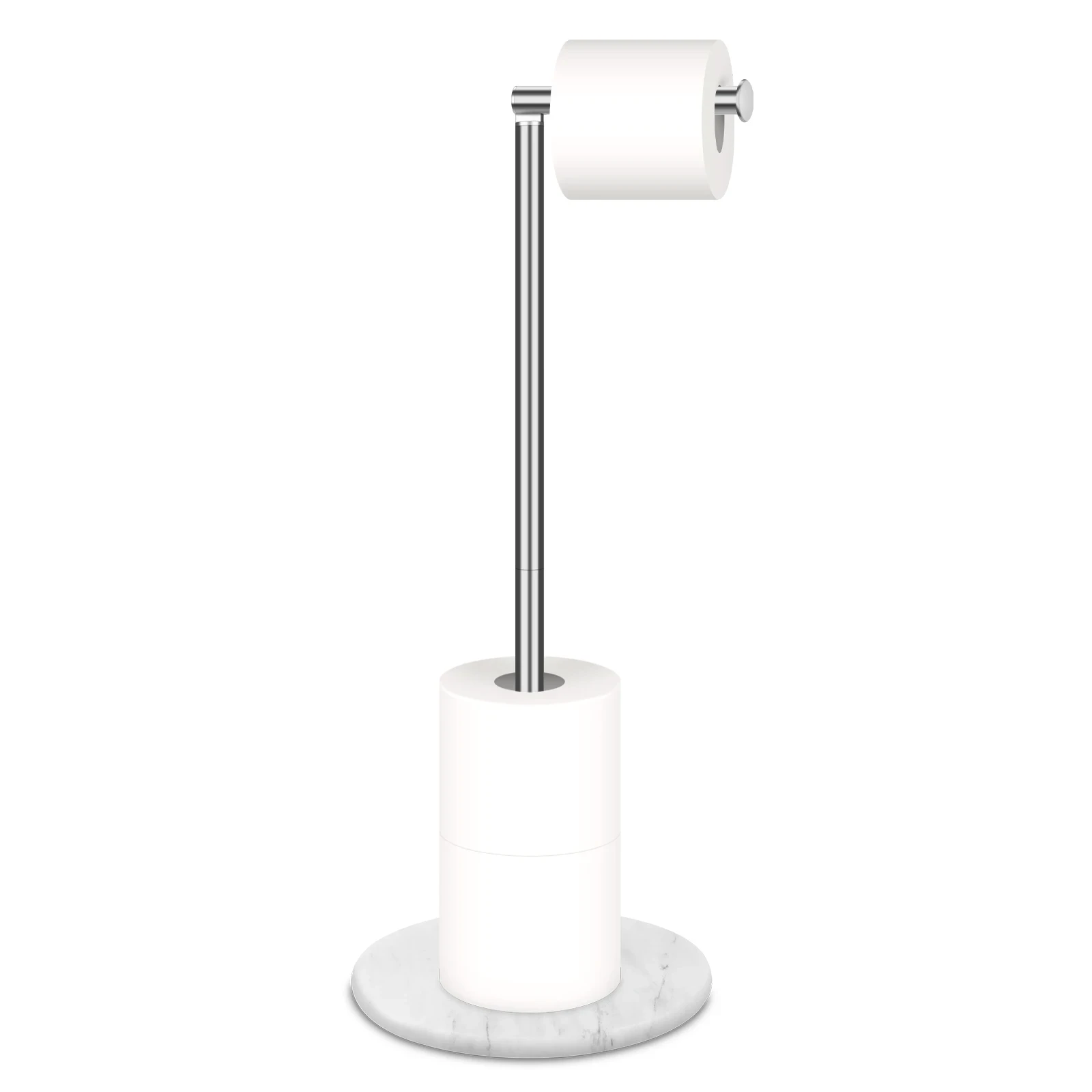 Marble Base Toilet Paper Holder Stand with Waterproof Design for Bathroom Storage and Kitchen Counte