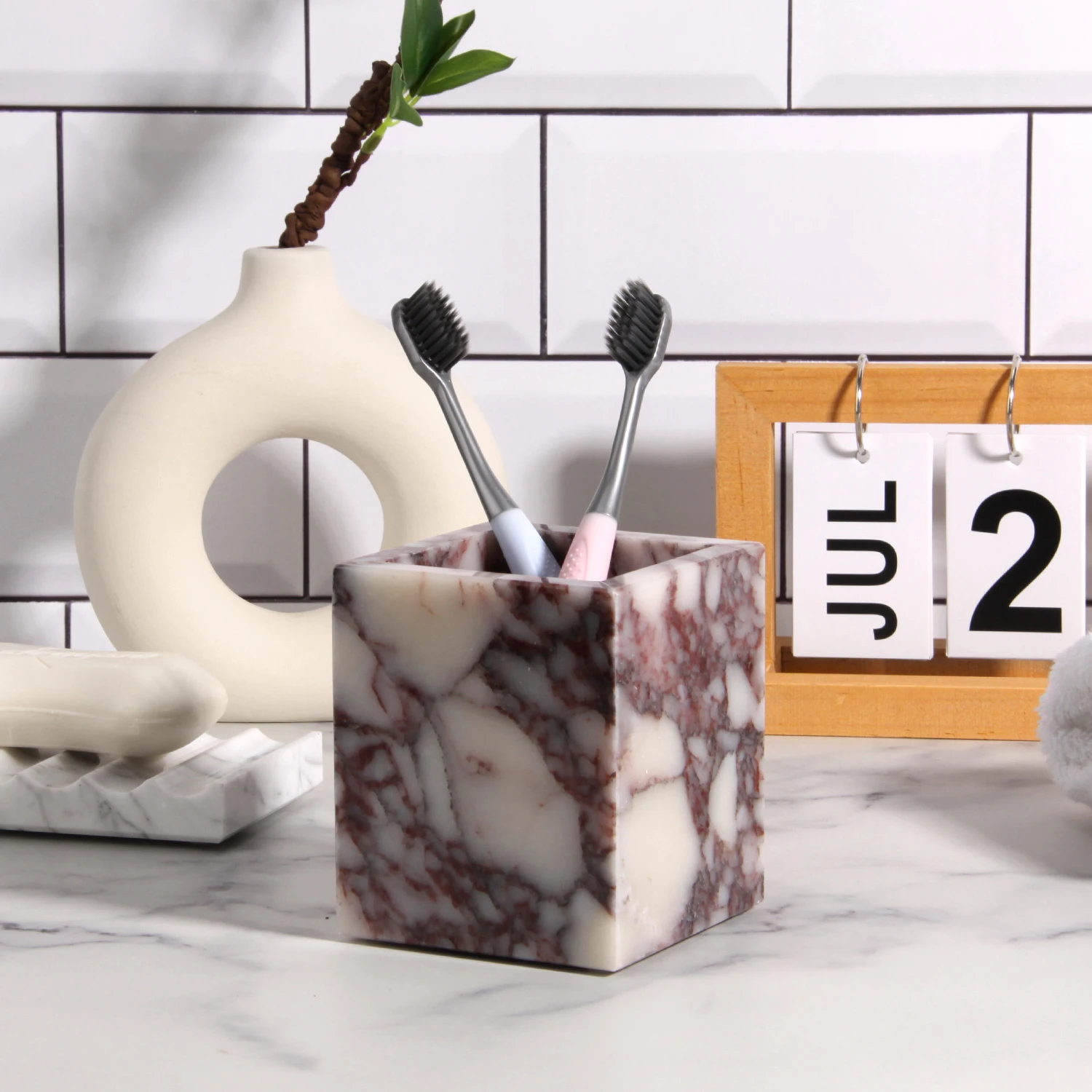 Bulgari Purple toothbrush holder