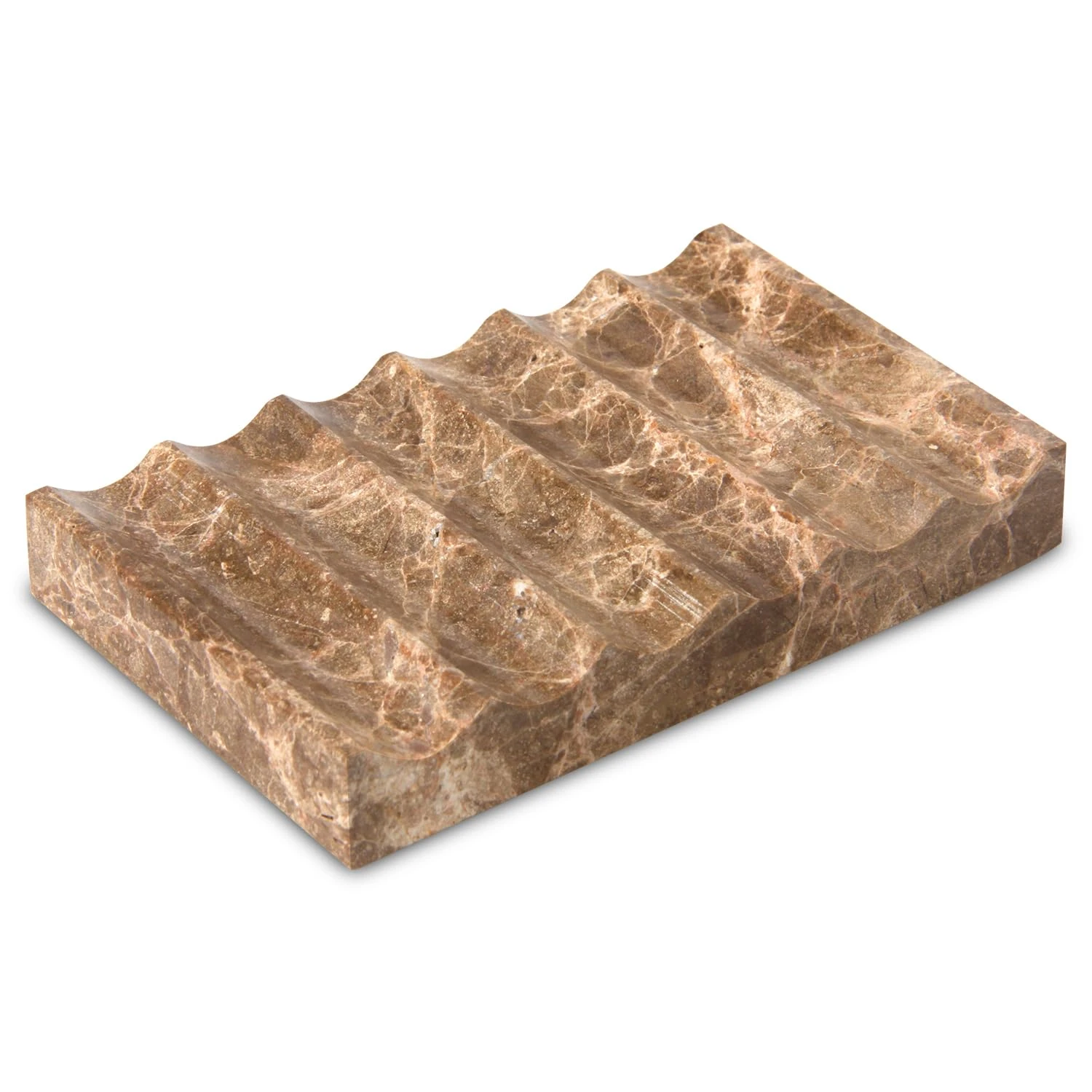 Wavy Coffee net marble soap dish