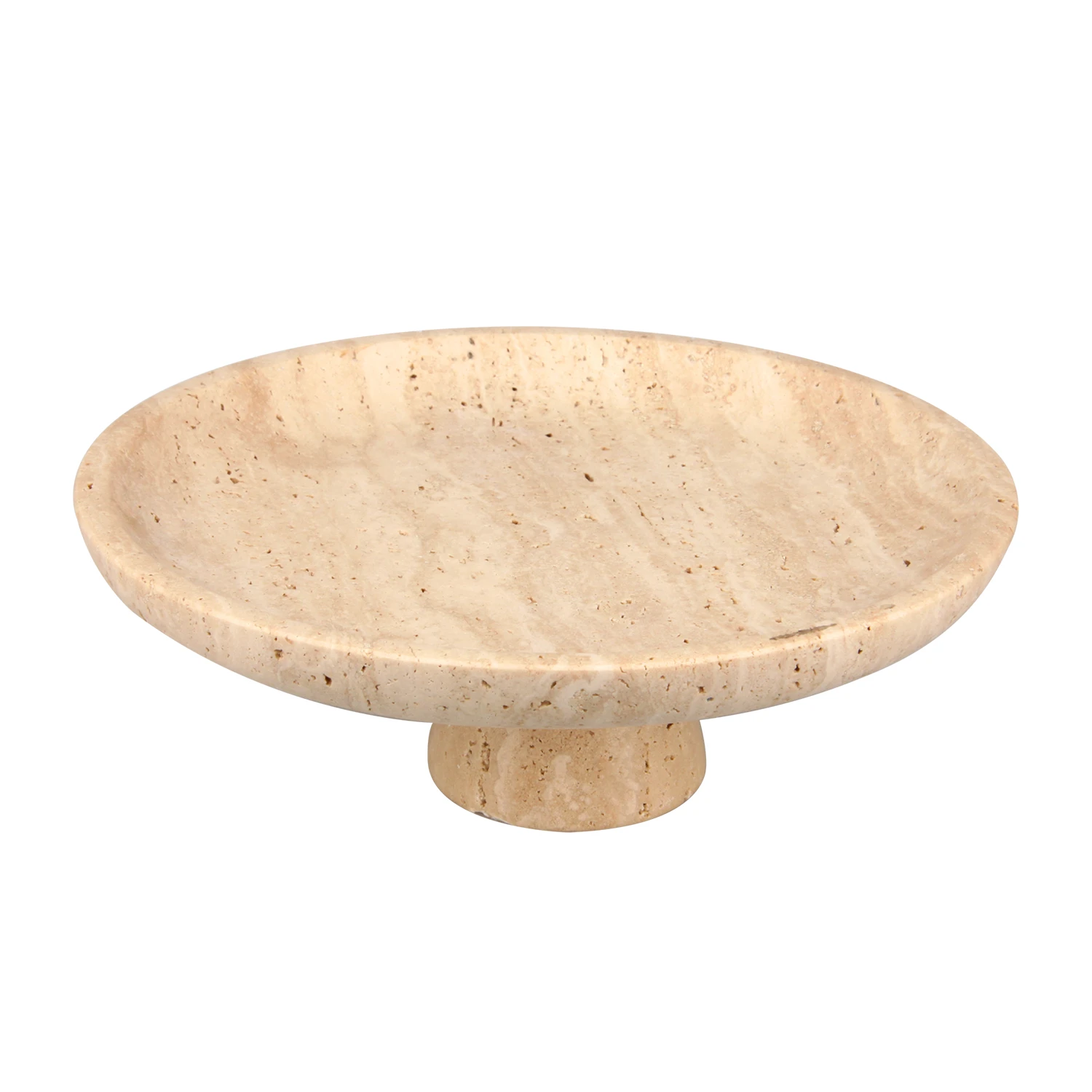 Big Round travertine marble fruit tray