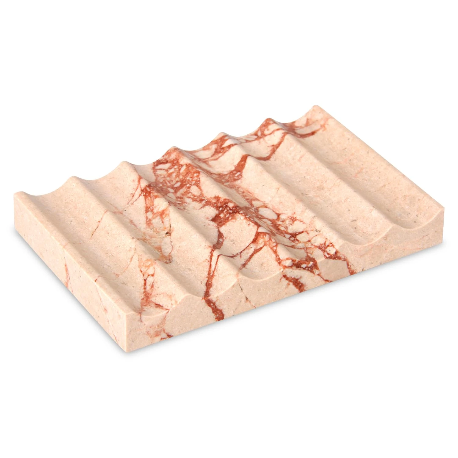Wavy bulgari pink marble soap dish