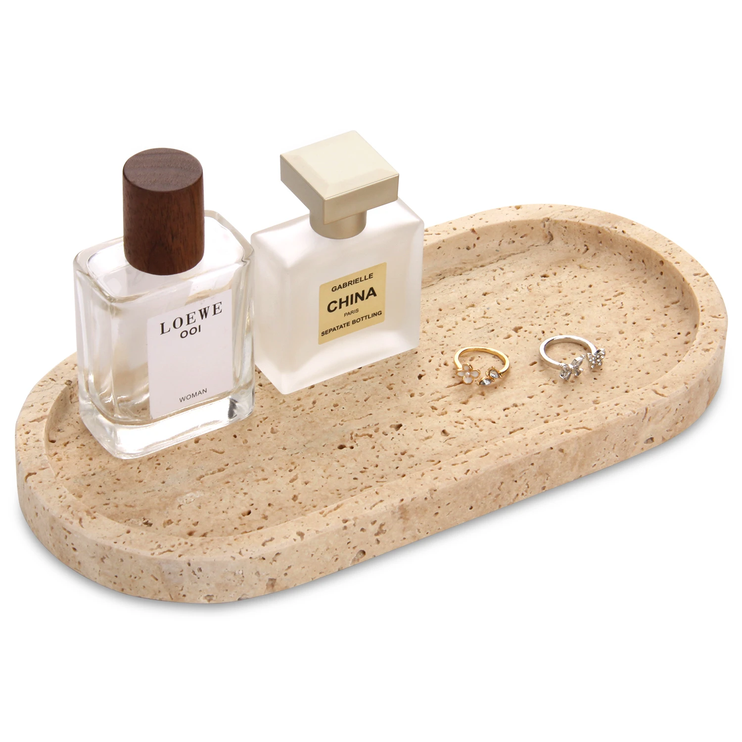 Travertine oval  tray
