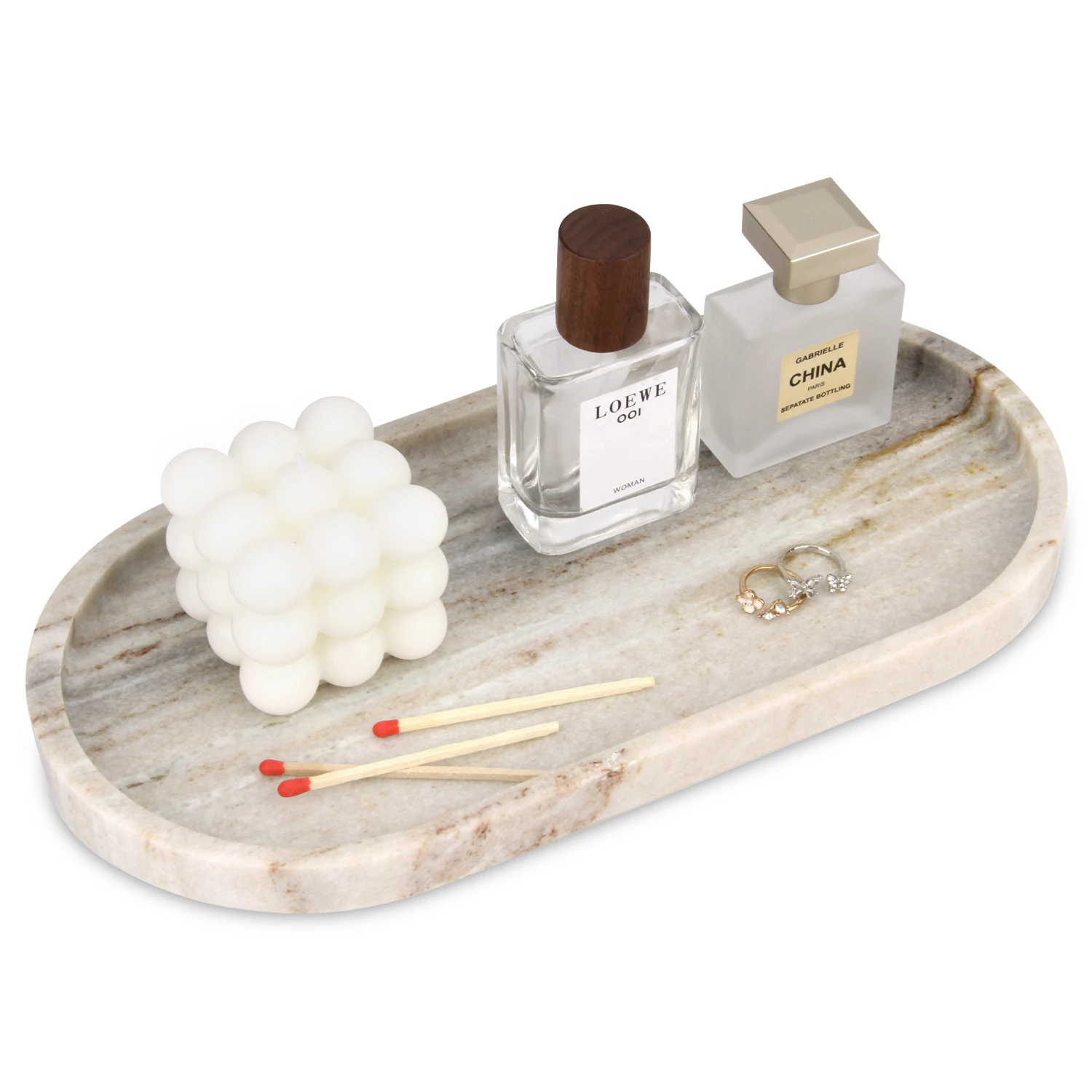 Viva jade marble oval tray