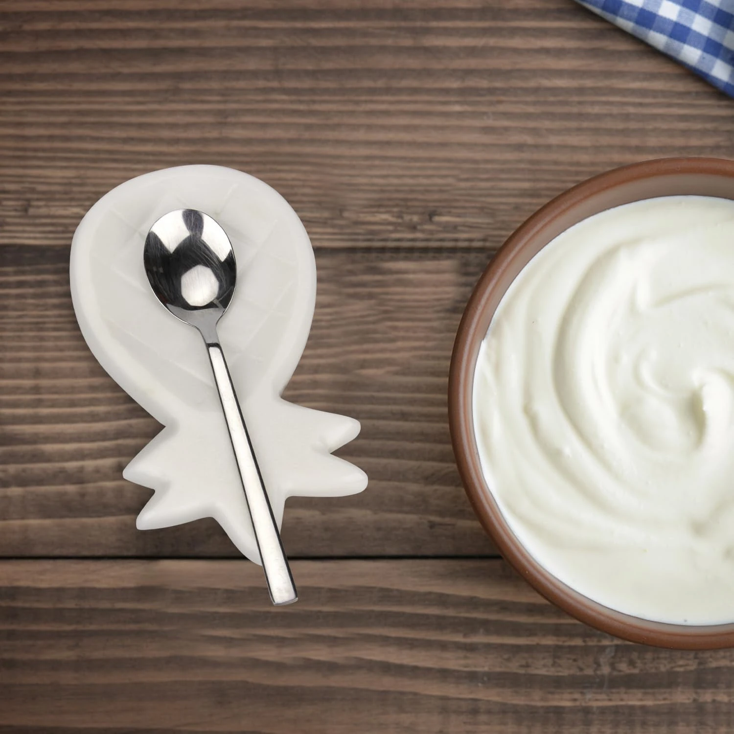 White pineapple  shape marble spoon rest