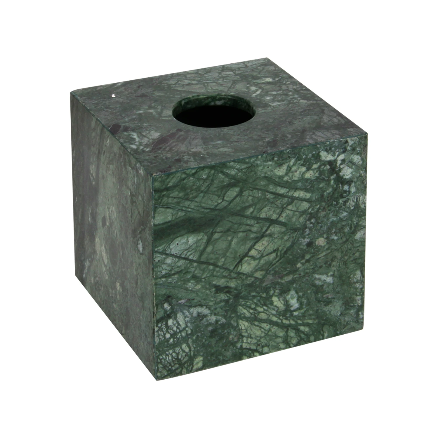 Green  square marble tissue box