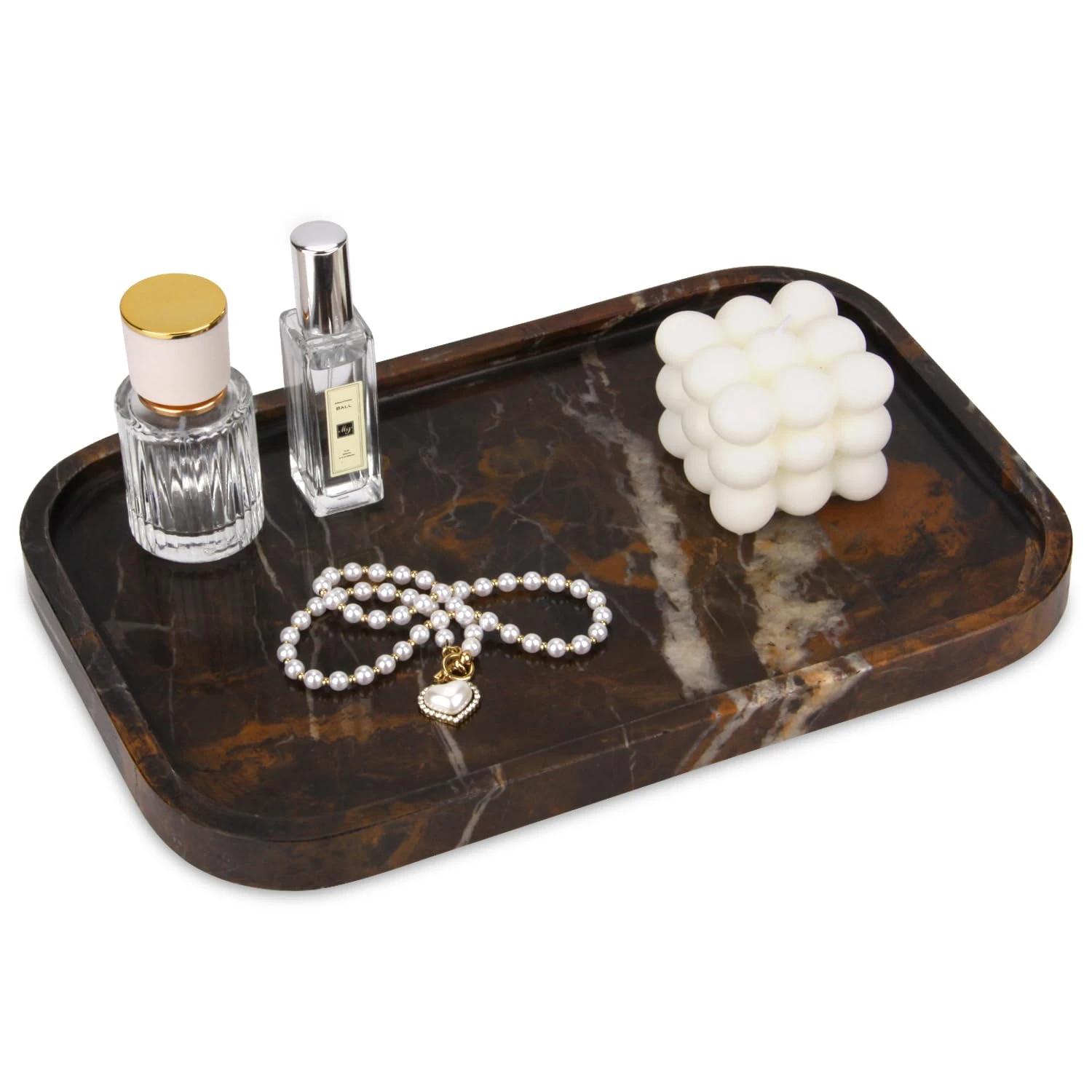 Luxury  Portoro Rectangle  marble tray