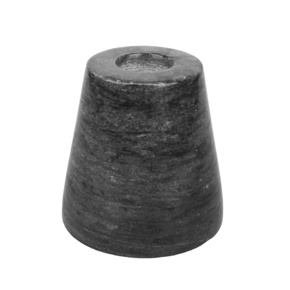 Dark grey marble candle holder