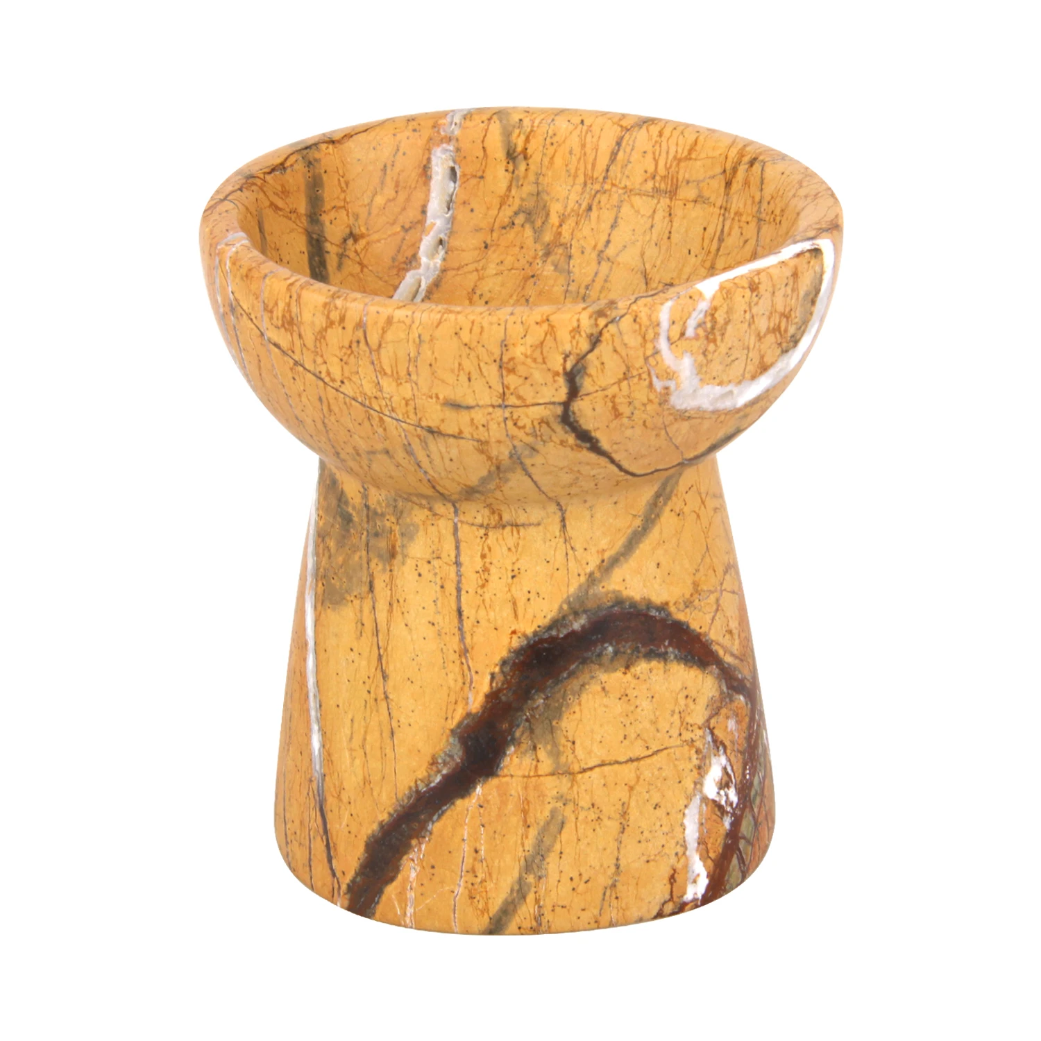 Luxurious brown marble candle holder