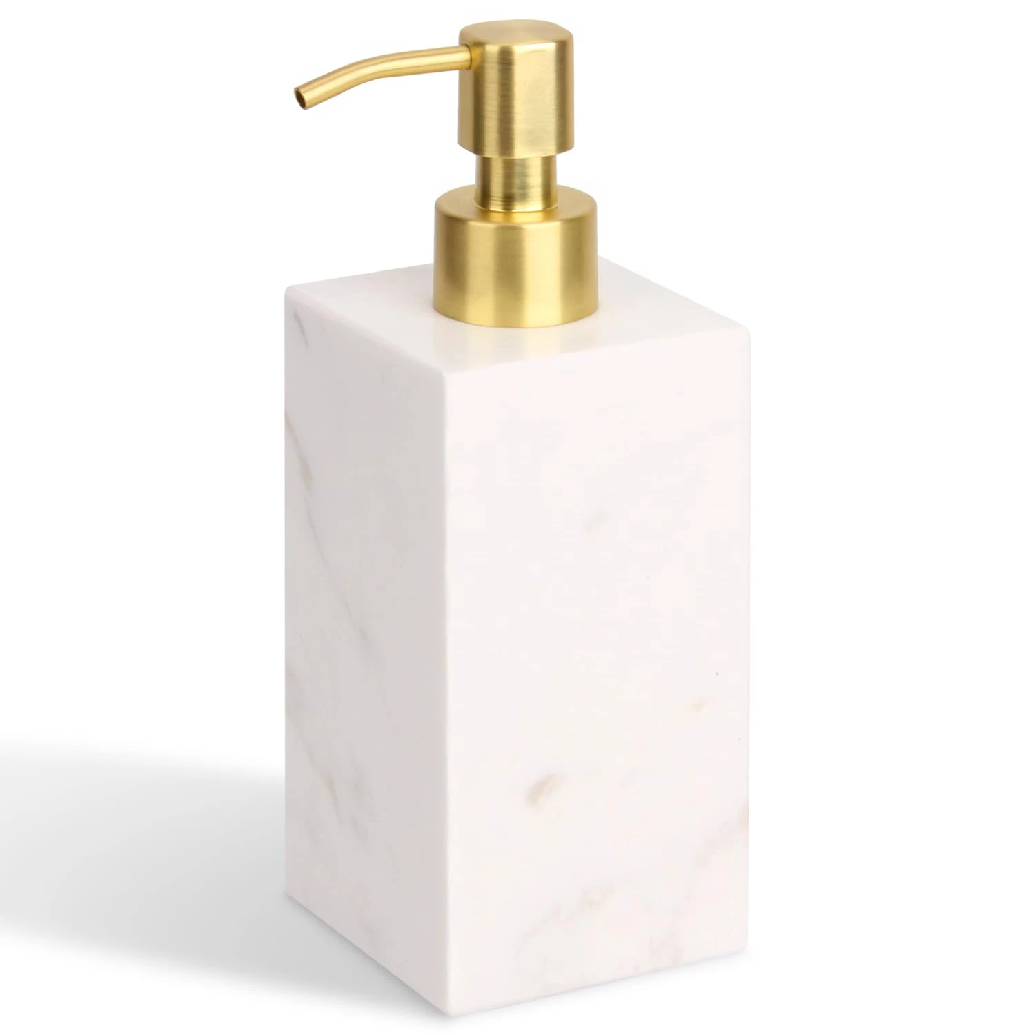 Jazz White Square marble soap dispenser