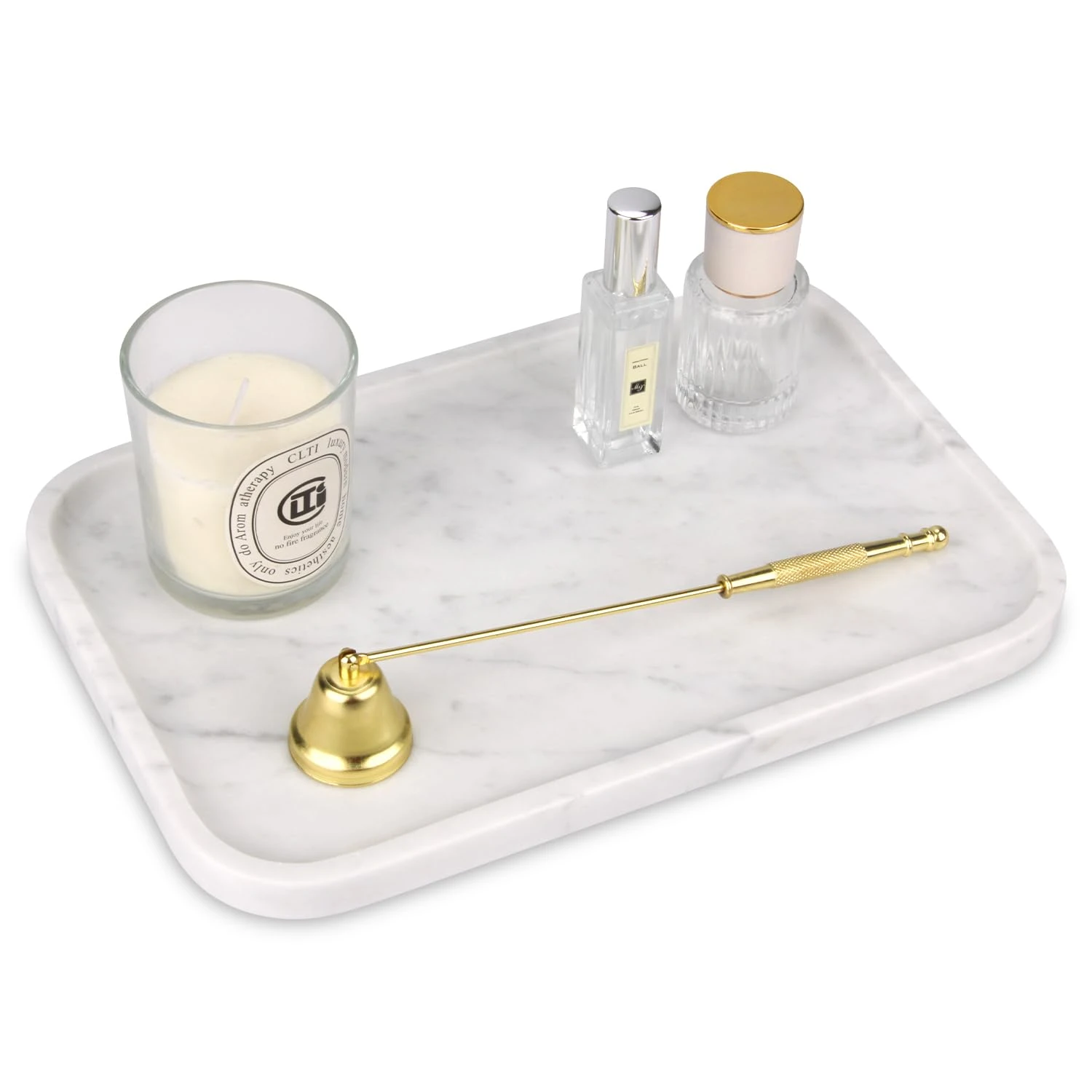 Carrara  rectangle marble tray