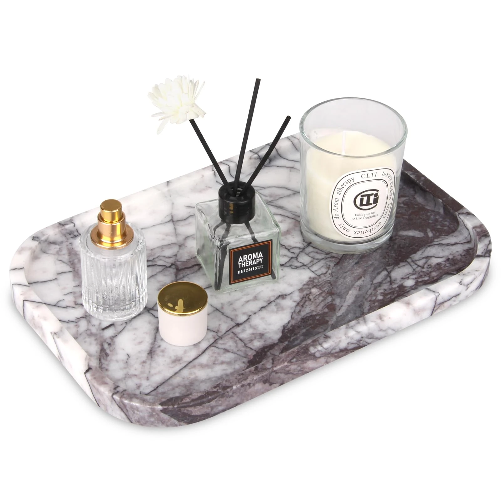 Luxury Lilac Rectangle marble tray