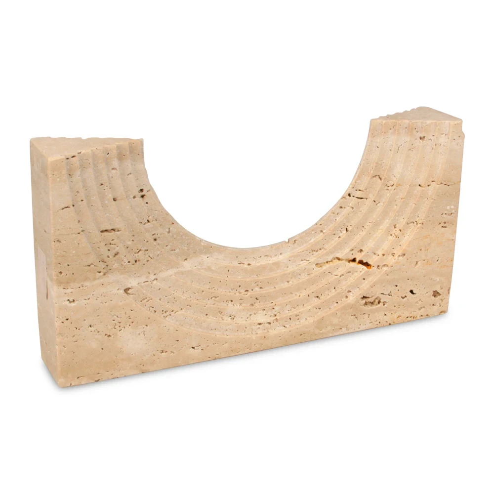 Beige travertine marble home decoration