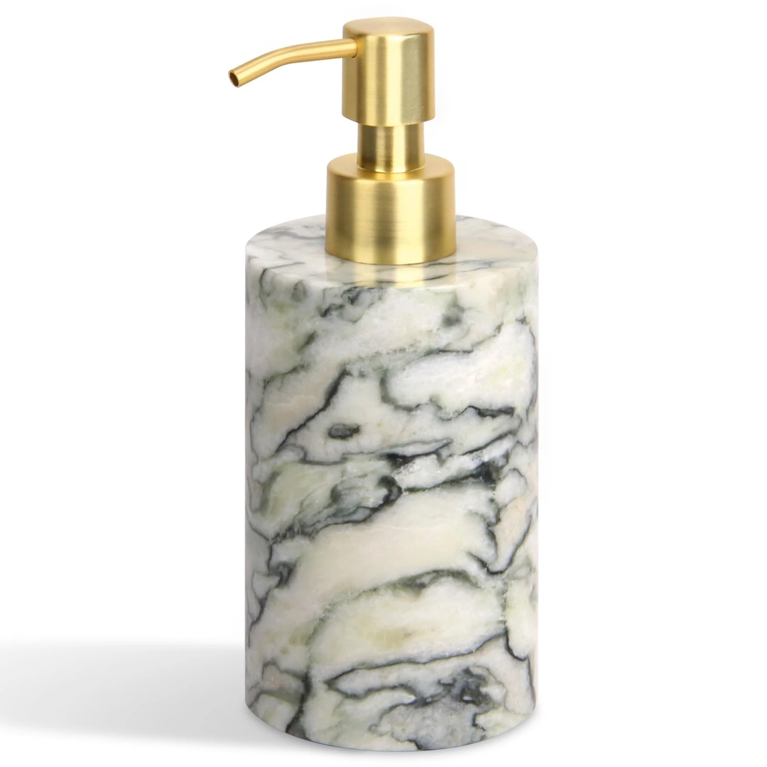 Green Emerald Round Marble Soap Dispenser