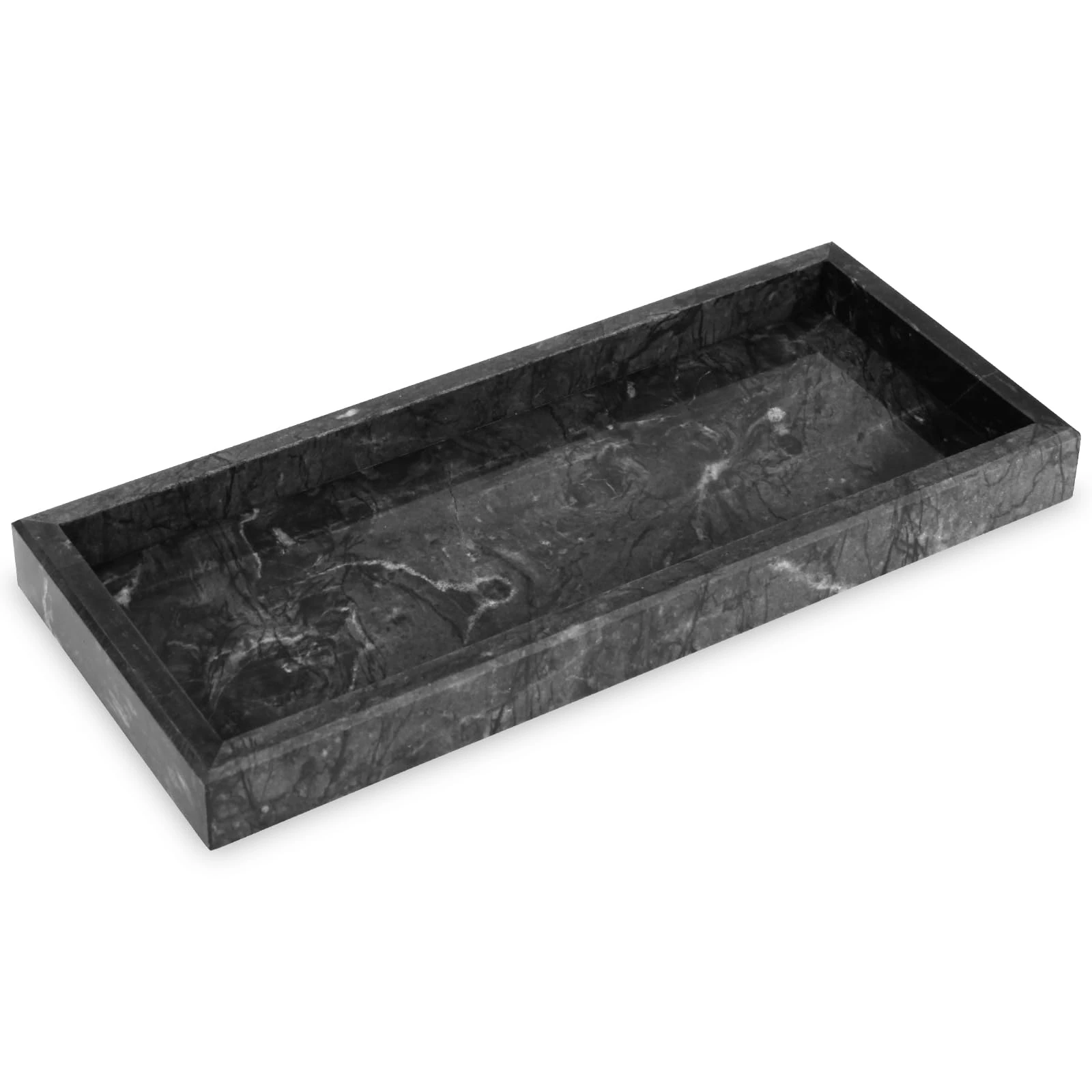 Dark grey rectangle marble tray