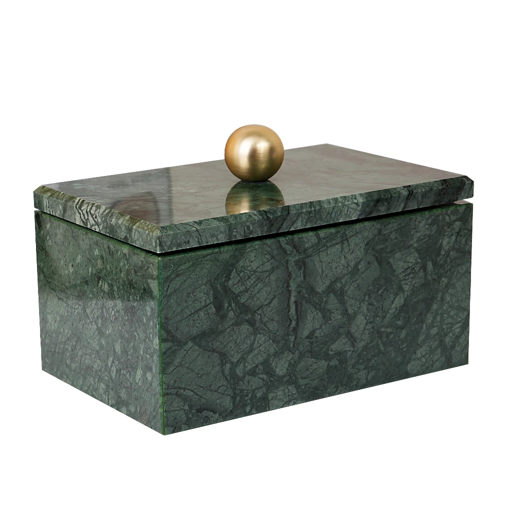 Green marble jewelry box