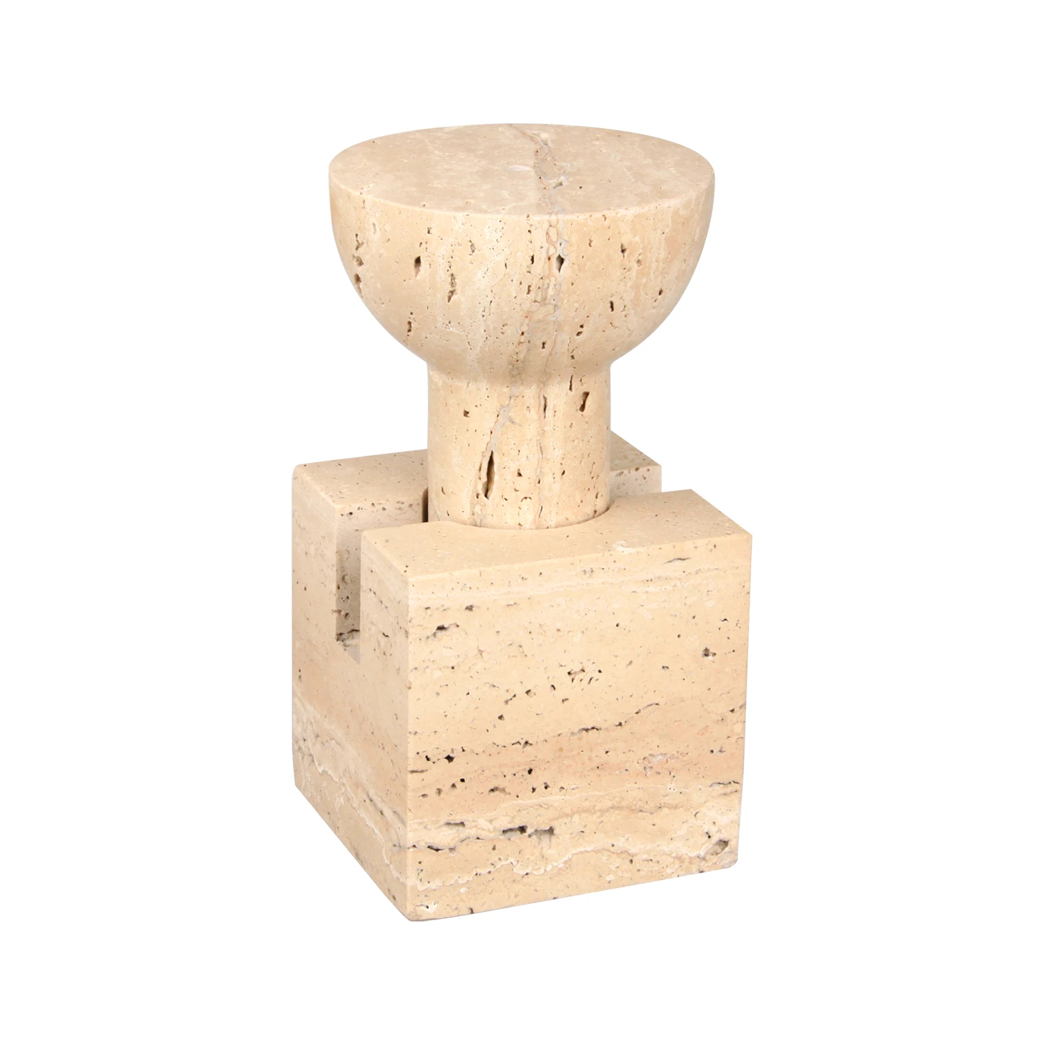 Beige travertine marble home decoration