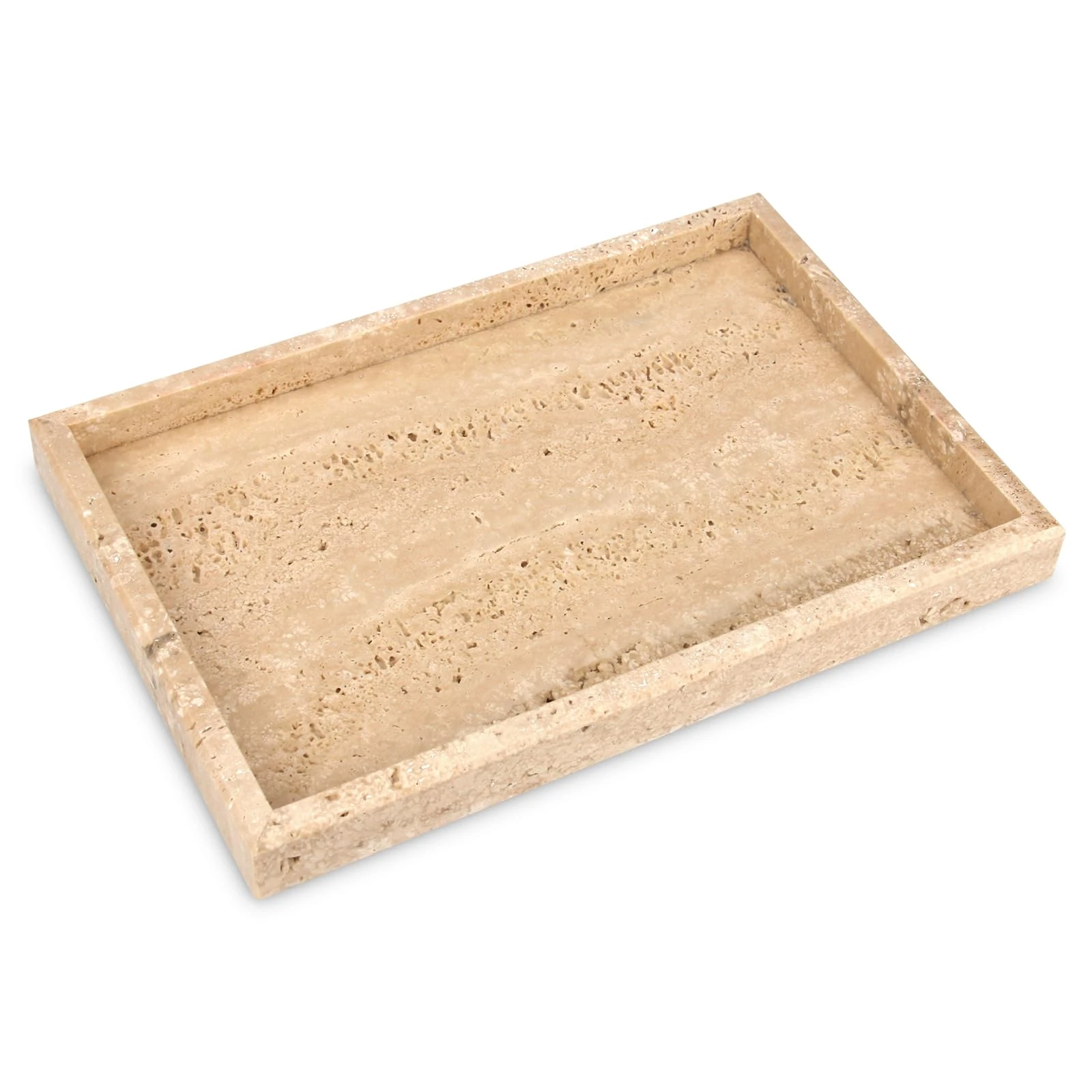Travertine  rectangle  tray