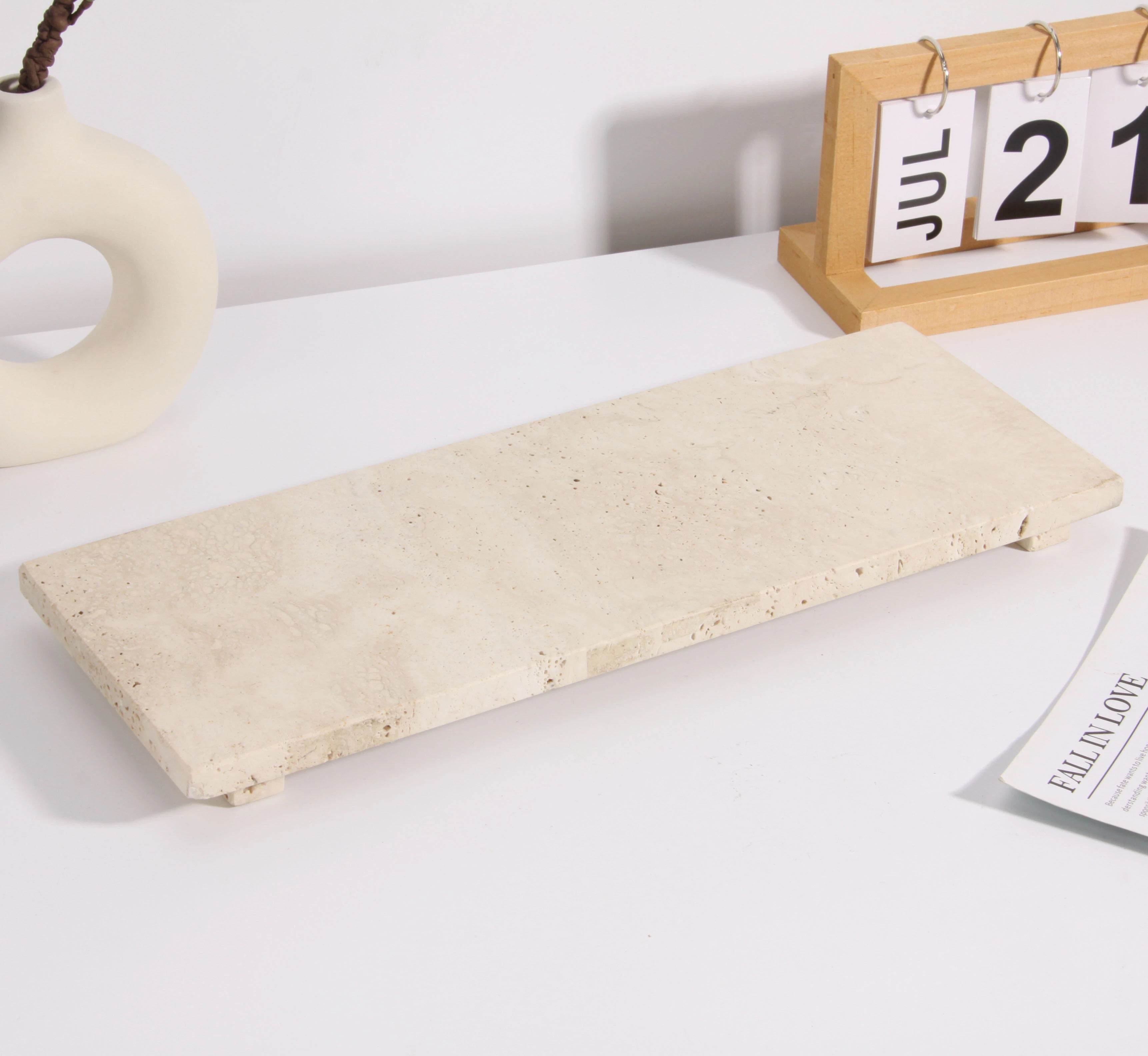 Luxurious Rectangle travertine centre piece