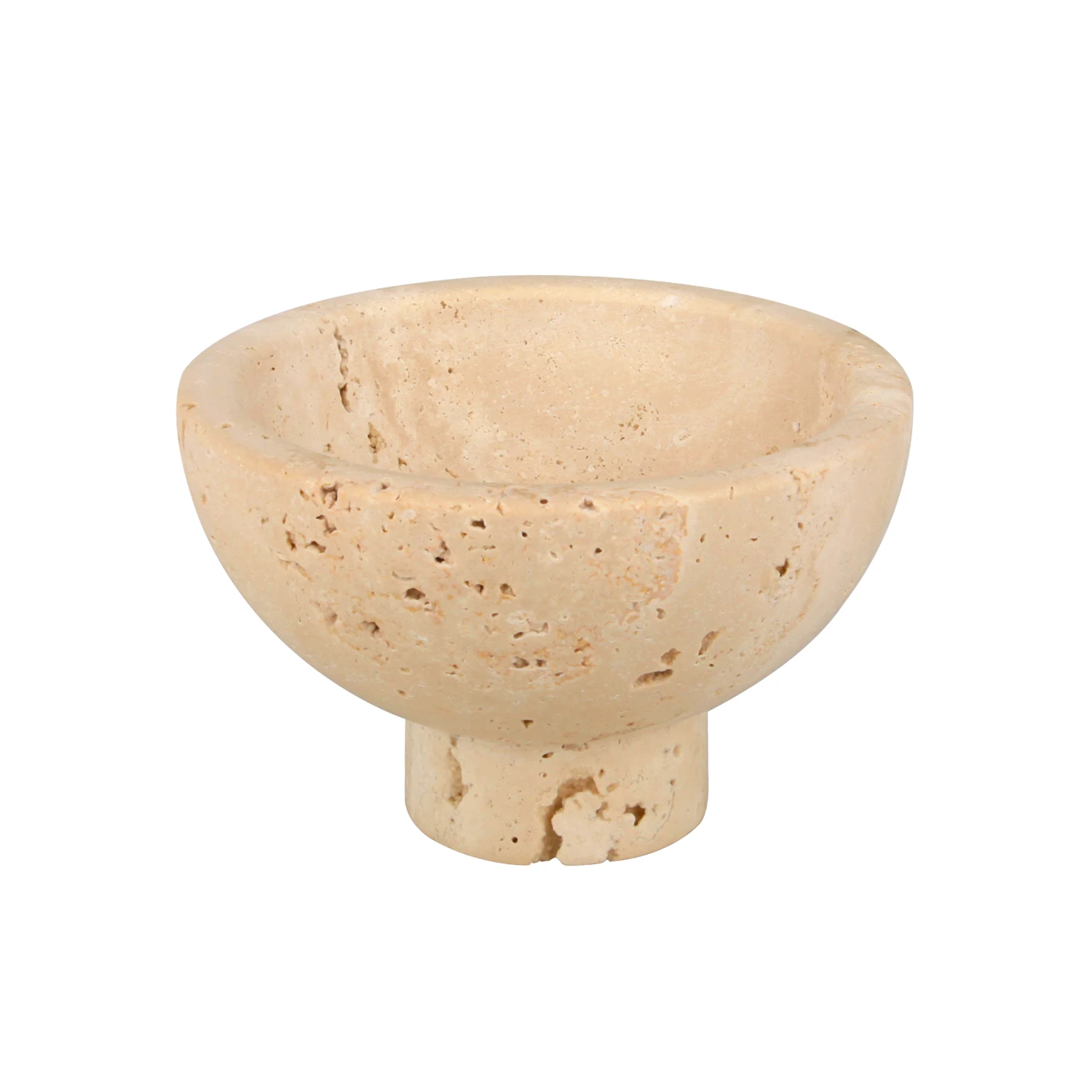 Beige travertine marble home decoration bowl