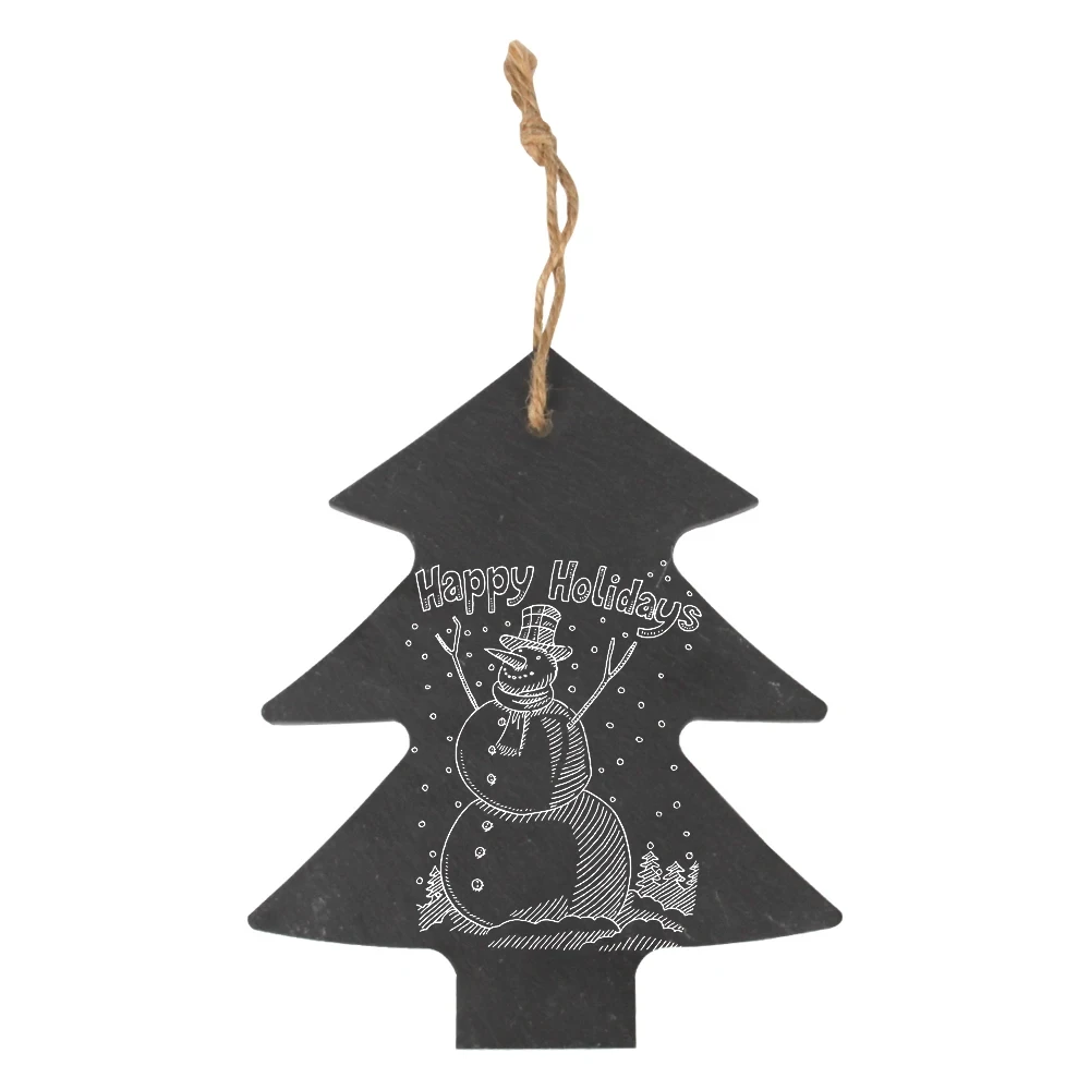 Natural Slate Small Blackboard Chalkboard Labels Wedding Sign Number Cards Tabletop Wood Base Househ