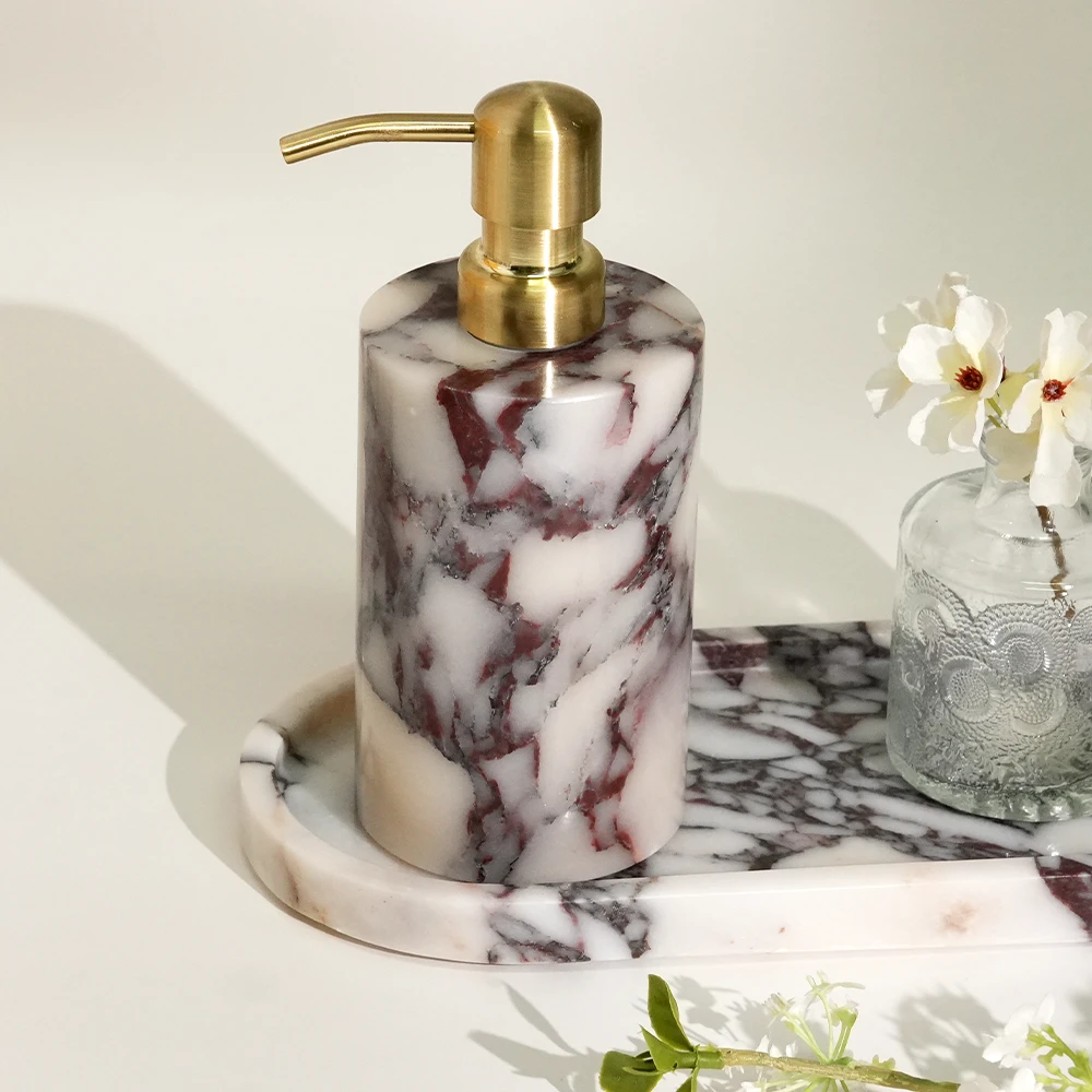Calacatta Viola Dispenser With SS Pump