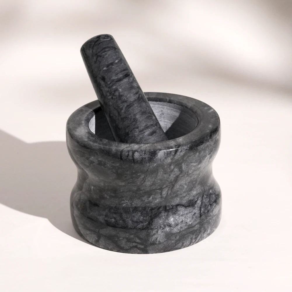 Dark Grey Mortar And Pestle