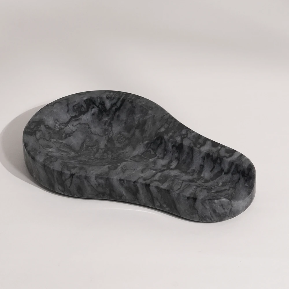 Dark grey marble spoon rest