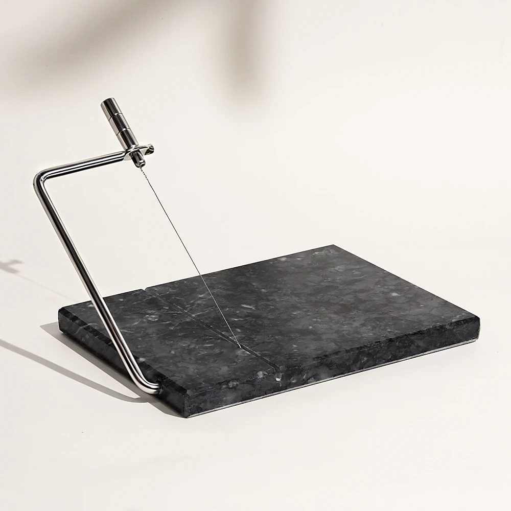 Dark  Grey Marble Cheese Slicer With SS Handle