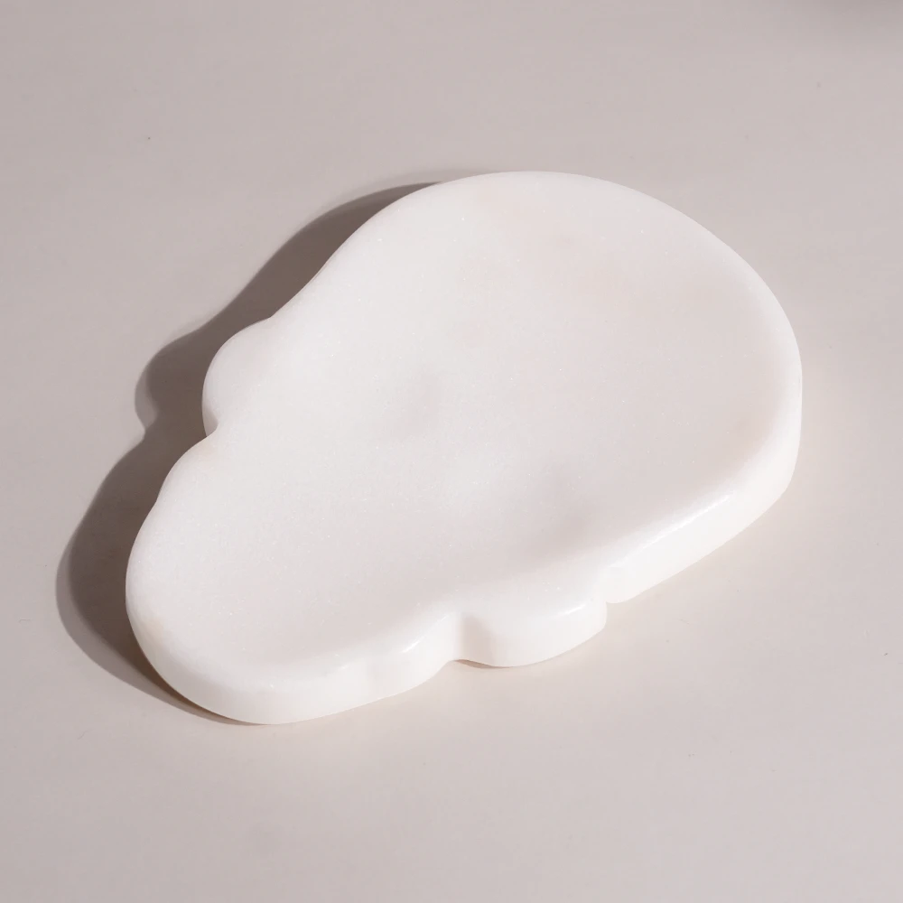 White Skullshape Marble Spoon Rest