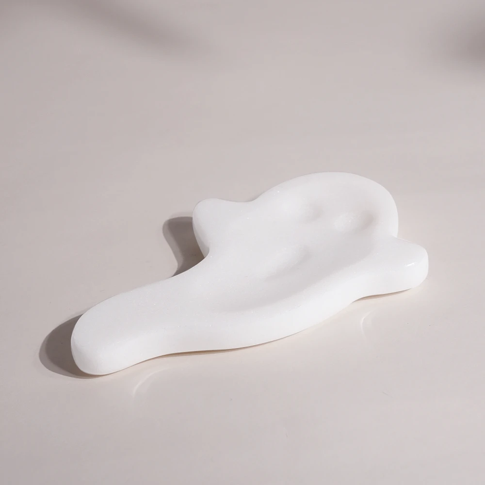 White Ghost Shape Marble Spoon Rest