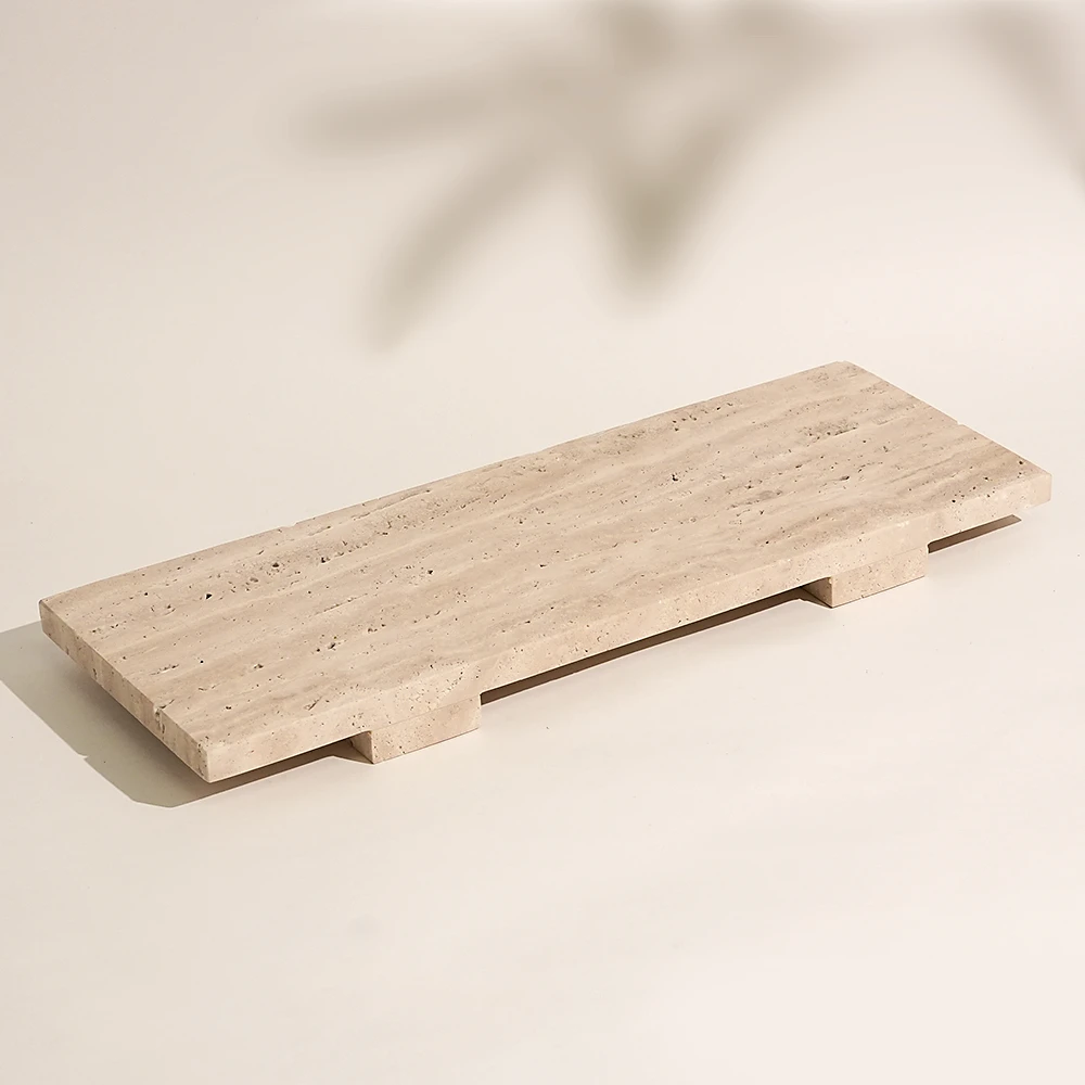 Luxurious Rectangle Travertine Centre Piece
