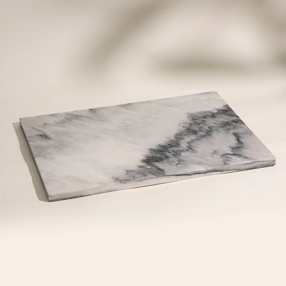 White Grey Marble Rectangle Chopping Board