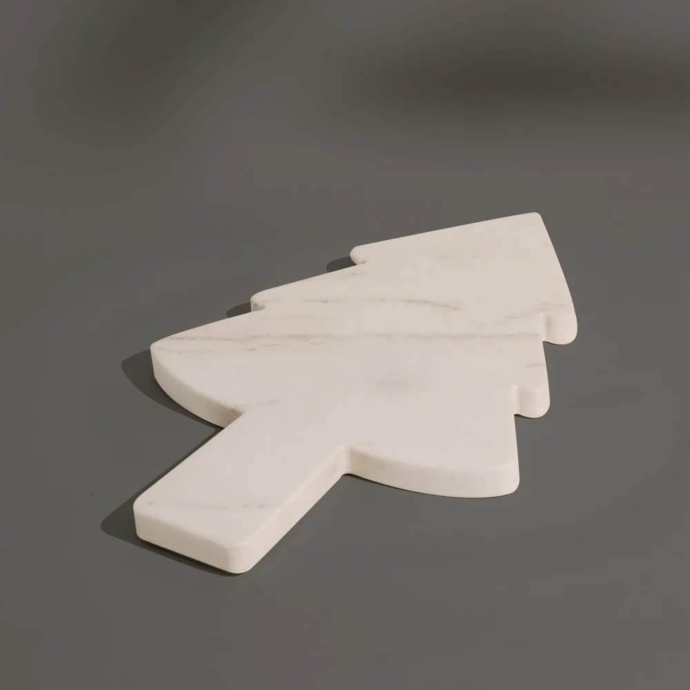 White Marble Christmas Tree Serveboard