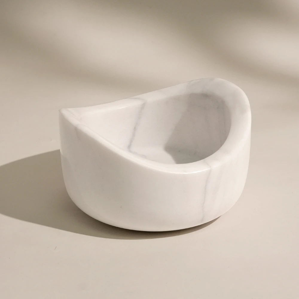 Light Grey Marble Wine Stand