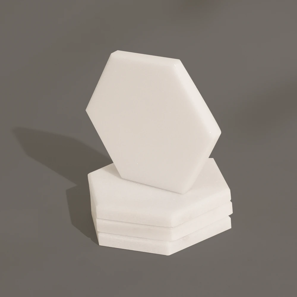 Set of 4 White Marble Coasters