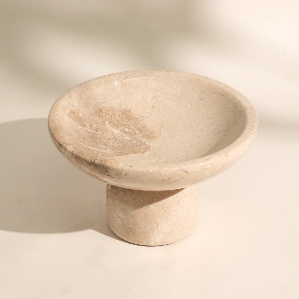 Yellow Marble Fruit Bowl/Tray