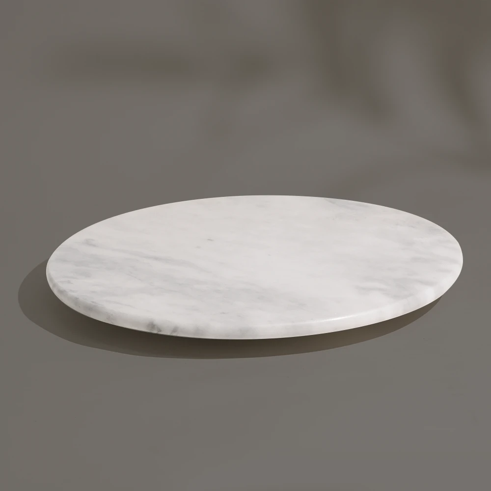 White Grey Marble Lazy Susan