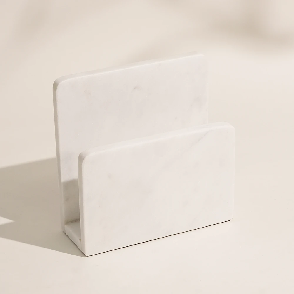 White Marble Napkin Paper Holder