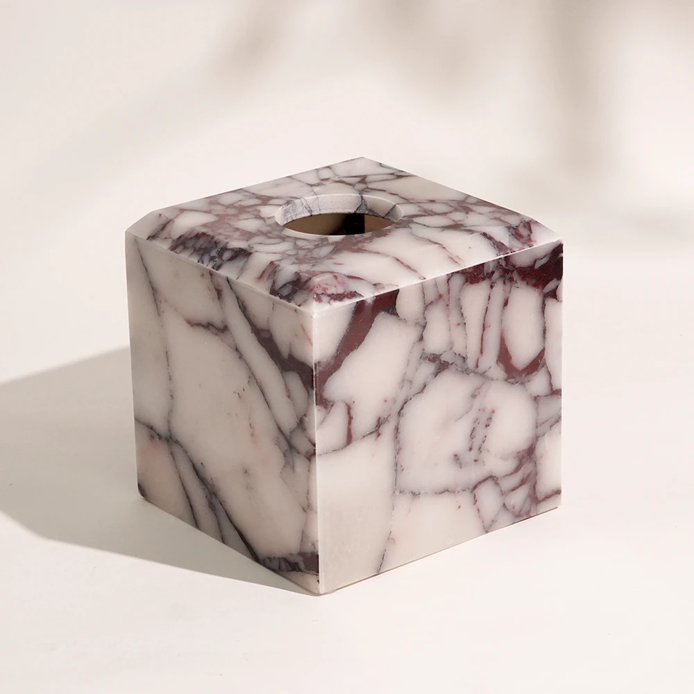 Calacatta Viola Marble Tissue Box