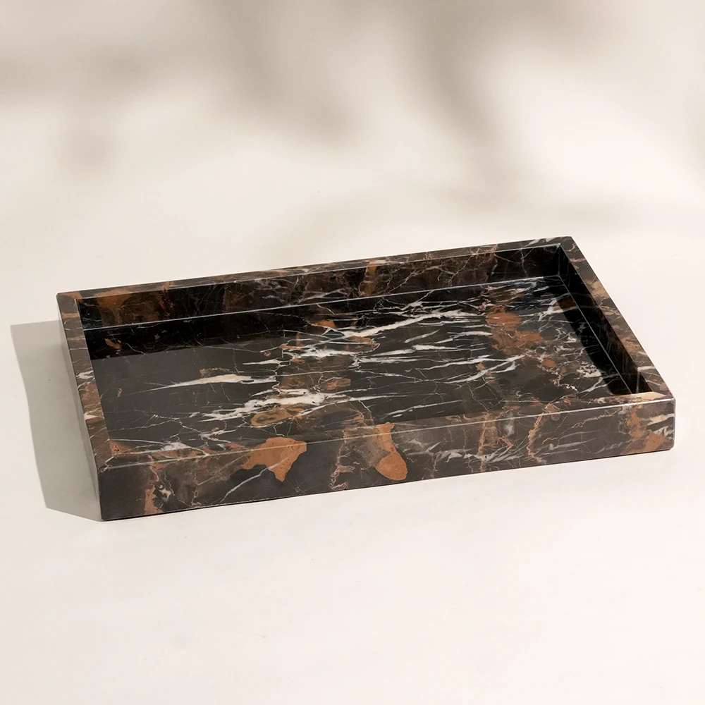 Portoro Rectangle Marble Tray