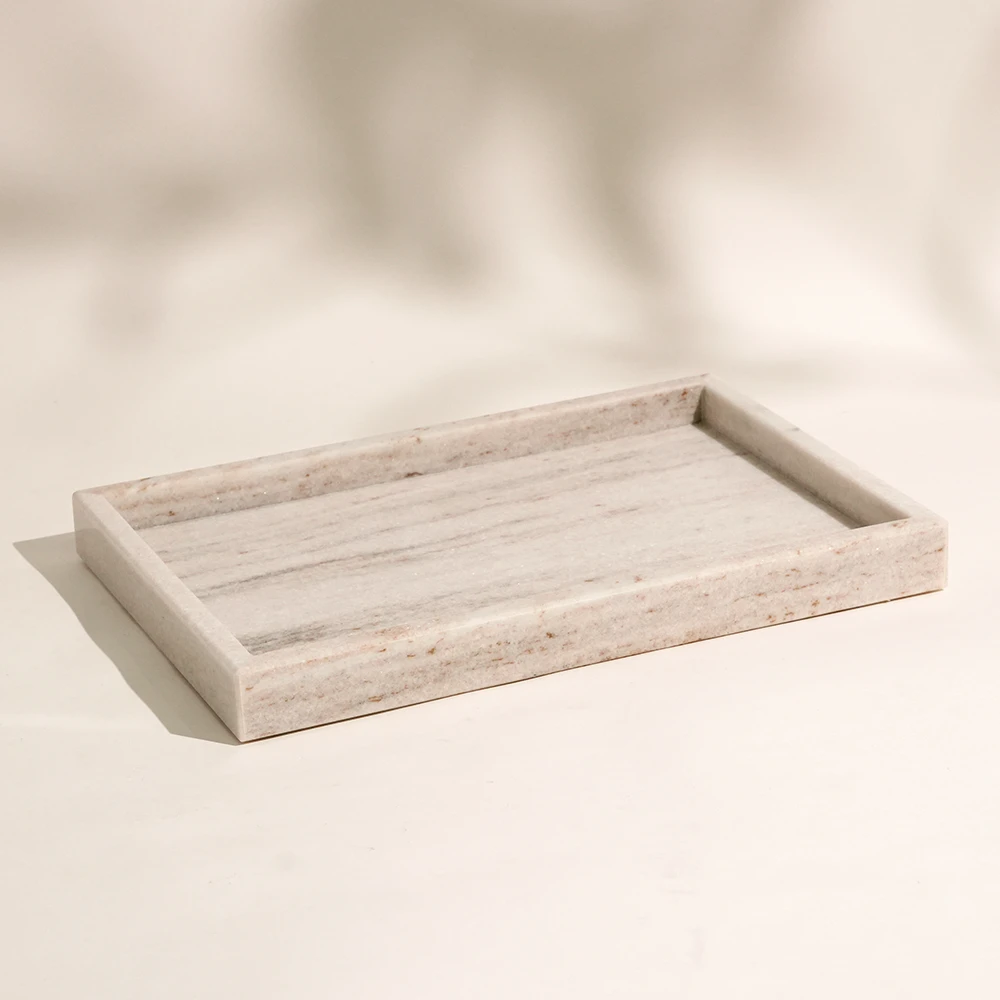 Viva Jade Rectangle Marble Tray