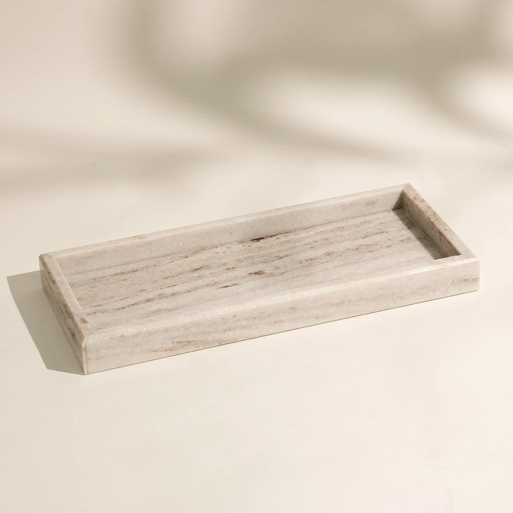 Viva Jade Rectangle Marble Tray