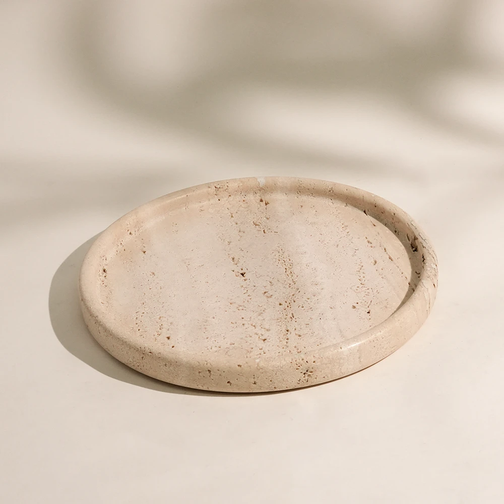 Travertine Round Tray