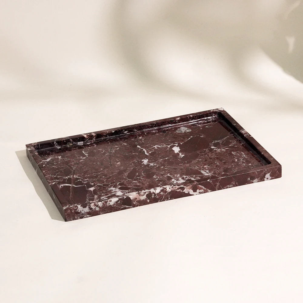 Rosa Levanto Rectangle Marble Tray