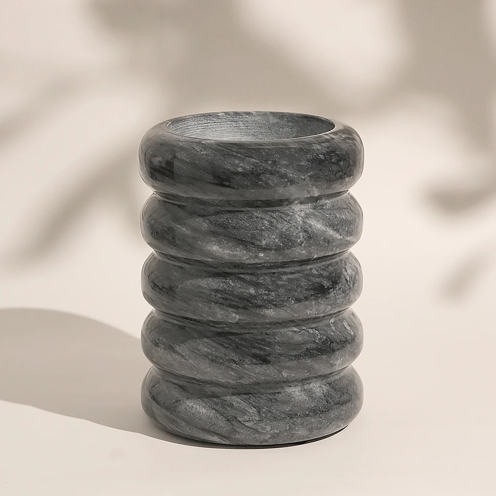 Wave Dark Grey Marble Wine Cooler